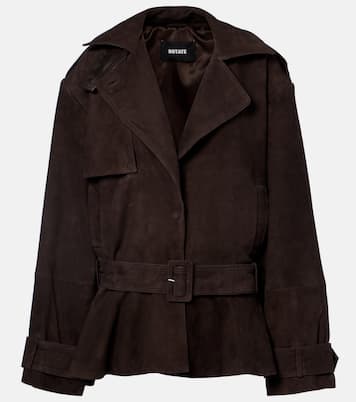 Chaqueta biker de ante oversized | Rotate