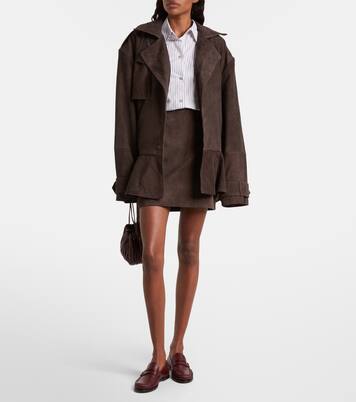 Chaqueta biker de ante oversized | Rotate