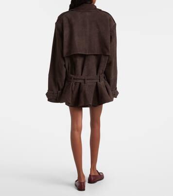 Chaqueta biker de ante oversized | Rotate