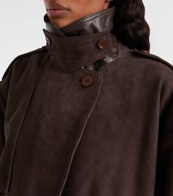 Chaqueta biker de ante oversized | Rotate