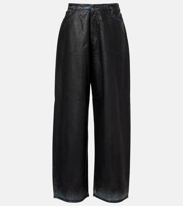 Beschichtete Mid-Rise Wide-Leg Jeans 2023 | Acne Studios