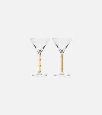 Bamboo set of 2 martini glasses | La DoubleJ