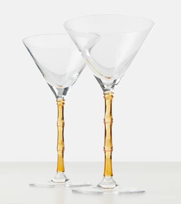 Bamboo set of 2 martini glasses | La DoubleJ