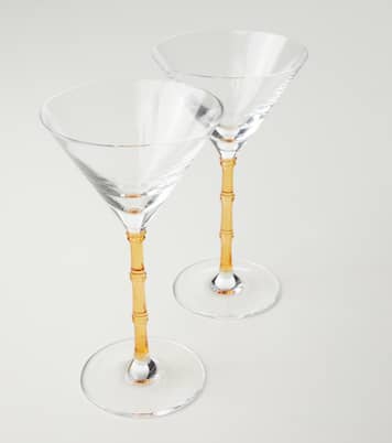 Bamboo set of 2 martini glasses | La DoubleJ