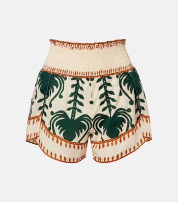Linka shirred cotton shorts | Johanna Ortiz