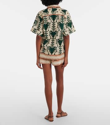 Linka shirred cotton shorts | Johanna Ortiz