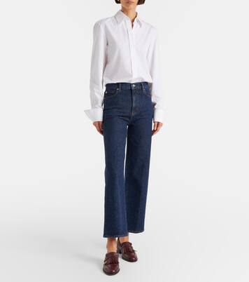 Cropped high-rise wide-leg jeans | Frame