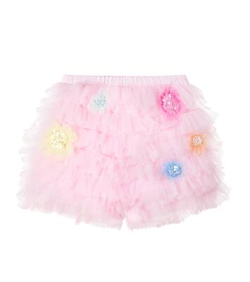 Verzierte Shorts Sunflower Power aus Tüll | Tutu Du Monde