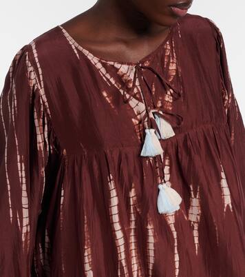 Abito midi Hailey in seta tie-dye | Anna Kosturova