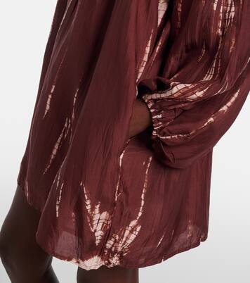 Abito midi Hailey in seta tie-dye | Anna Kosturova