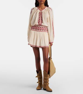 Picadilia embroidered cotton miniskirt | Marant Etoile