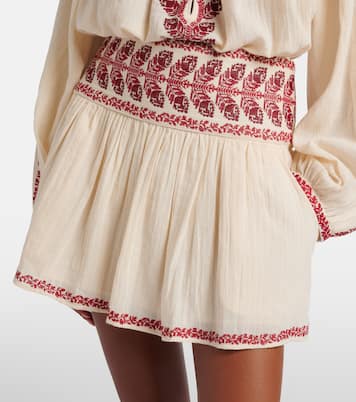 Picadilia embroidered cotton miniskirt | Marant Etoile