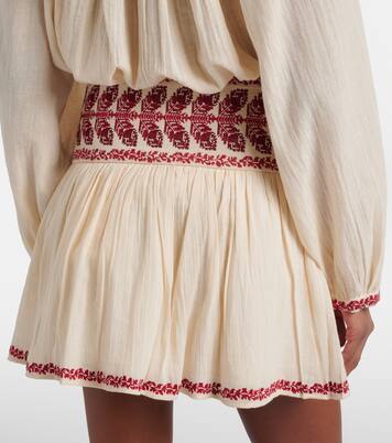 Picadilia embroidered cotton miniskirt | Marant Etoile