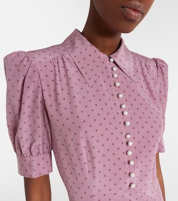 Polka-dot silk midi dress | Alessandra Rich