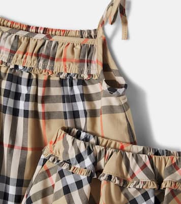 Baby cotton dress and bloomers set | Burberry Kids