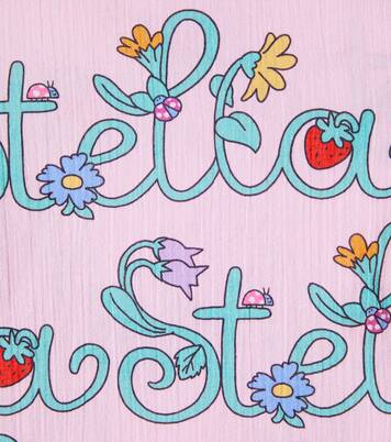 Logo ruffled cotton top | Stella McCartney Kids