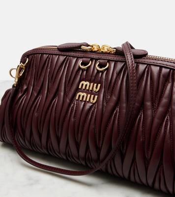 Matelassé leather clutch | Miu Miu