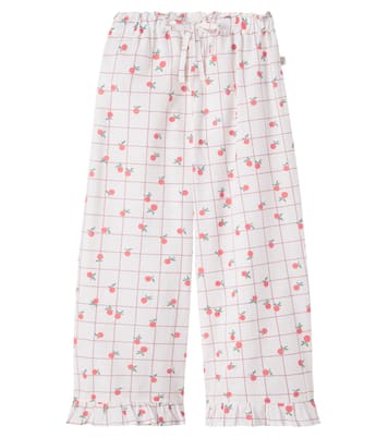 Jane printed ruffled cotton pants | Cozmo