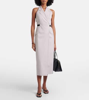 Scime cotton and wool canvas midi dress | Max Mara