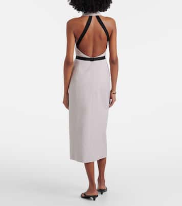 Scime cotton and wool canvas midi dress | Max Mara