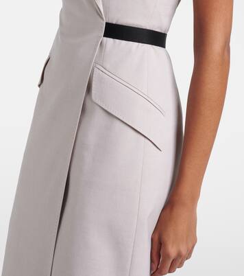 Scime cotton and wool canvas midi dress | Max Mara
