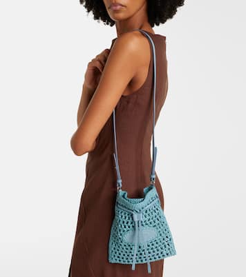 EBL Mini raffia-effect bucket bag | Tod's