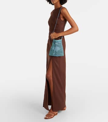 EBL Mini raffia-effect bucket bag | Tod's