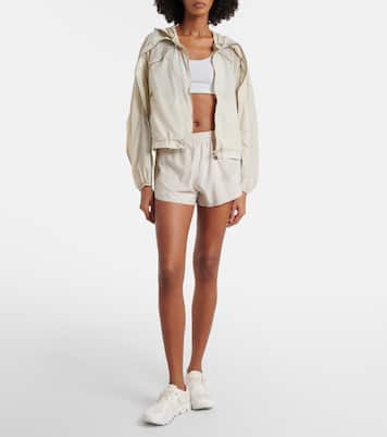 Gathered hooded track jacket | Adidas by Stella McCartney