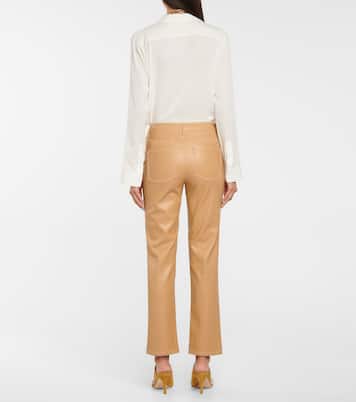 Elliot faux leather straight pants | Staud