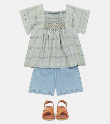 Blouse Pays en lin à carreaux | Bonpoint