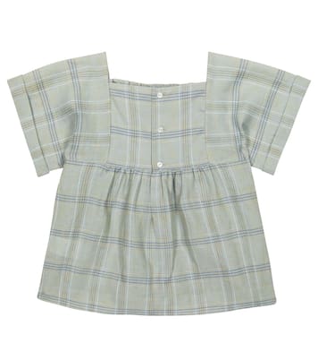 Blouse Pays en lin à carreaux | Bonpoint
