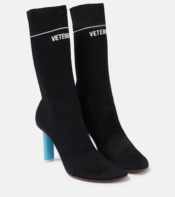 Logo knit ankle boots | Vetements