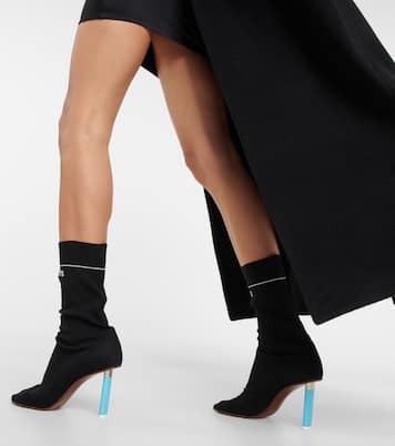 Logo knit ankle boots | Vetements