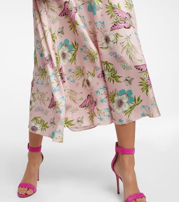 Floral silk twill midi dress | Rodarte