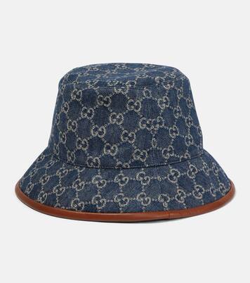 GG jacquard denim bucket hat | Gucci