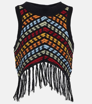Crop top Nili de algodón con flecos | Dodo Bar Or