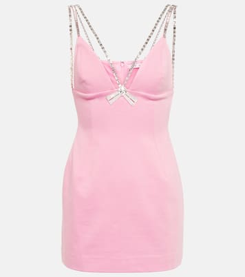 Crystal-embellished ponte jersey minidress | Area