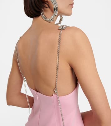 Crystal-embellished ponte jersey minidress | Area