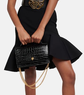 Skull Medium leather shoulder bag | McQueen