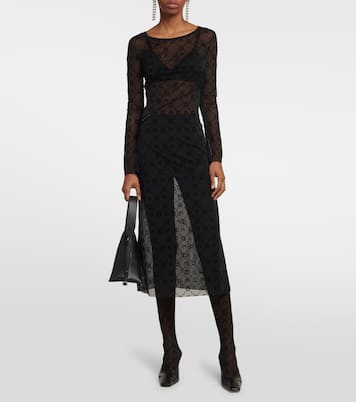 Abito midi Moonogram in mesh | Marine Serre