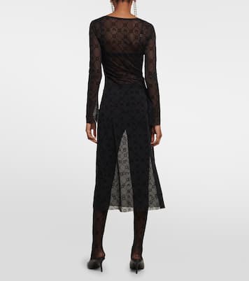 Abito midi Moonogram in mesh | Marine Serre