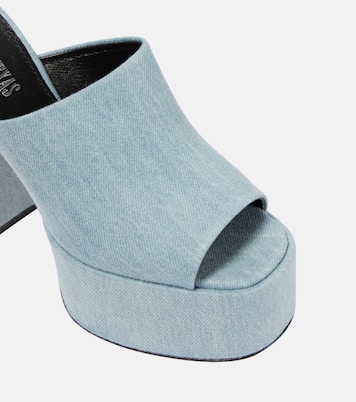 Sasha denim platform mules | Paris Texas