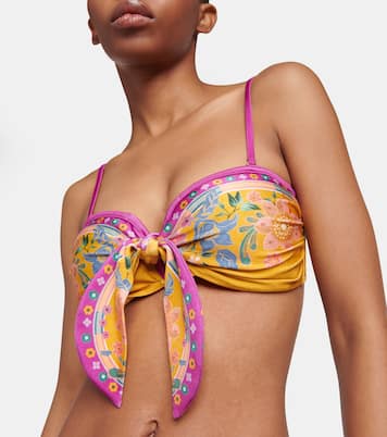 Ginger Scarf printed bikini top | Zimmermann