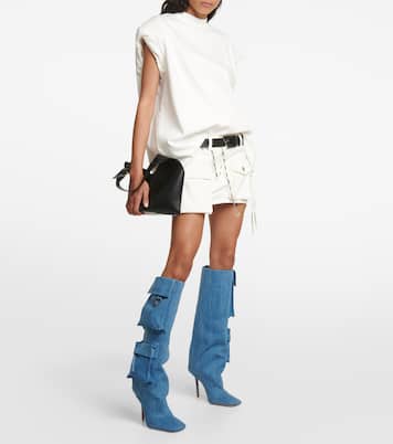 Botas altas Sienna Tube en denim | The Attico