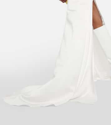 Feather-trimmed gown | The Attico