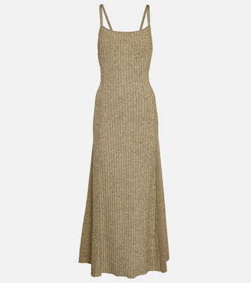 Abito midi in maglia a coste | Ganni