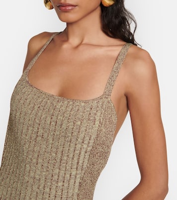 Abito midi in maglia a coste | Ganni