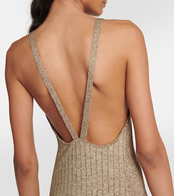 Abito midi in maglia a coste | Ganni