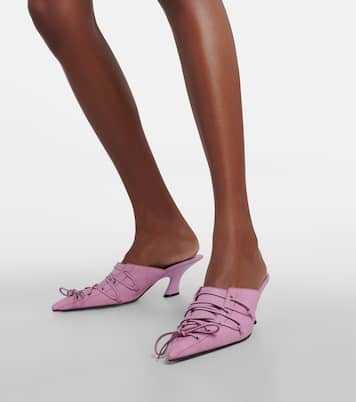 Mules de piel con cordones | Acne Studios