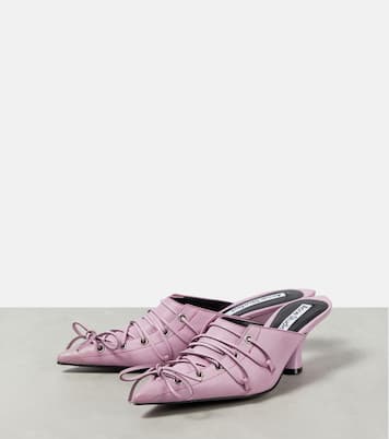 Mules de piel con cordones | Acne Studios